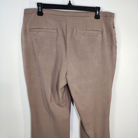 Chico's Womens Dress Pants Size 2 Short US 12 Metro Wide Leg Ultimate Fit Tan - Picture 5 of 8
